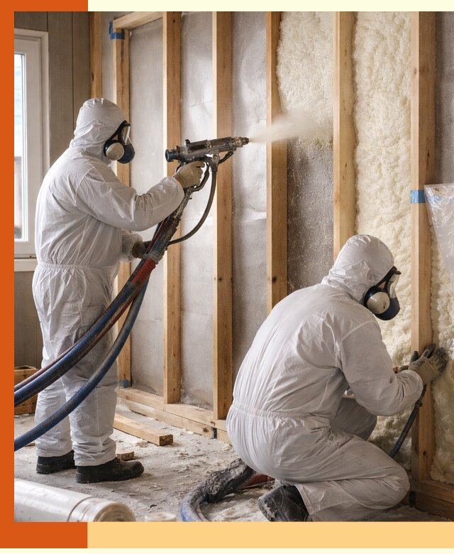 Утепление каркасной стены ППУ в Ярцево для домов и коттеджей